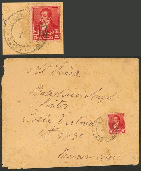 Lot 987 - Argentina postal history - Guillermo Jalil - Philatino Auction # 2635 ARGENTINA: Lot 987 - Argentina postal history - Guillermo Jalil - Philatino Auction # 2635 ARGENTINA: