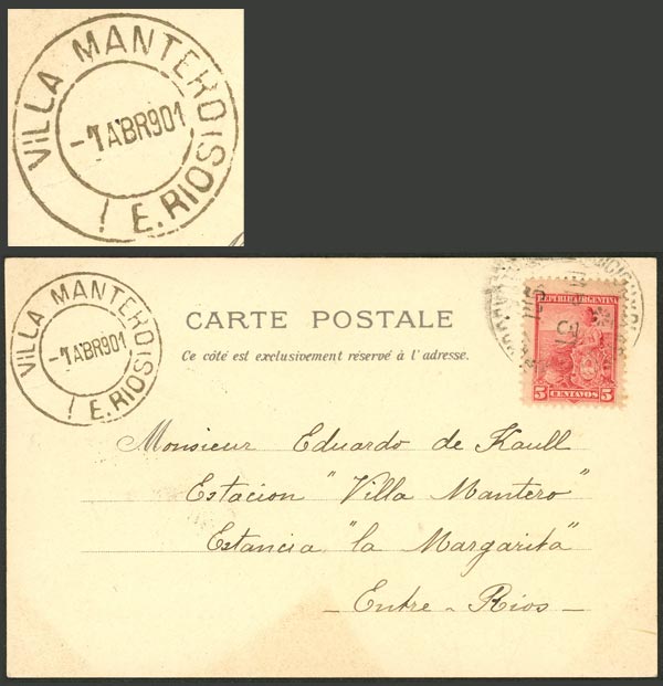 Lot 991 - Argentina postal history - Guillermo Jalil - Philatino Auction # 2635 ARGENTINA: Lot 991 - Argentina postal history - Guillermo Jalil - Philatino Auction # 2635 ARGENTINA: