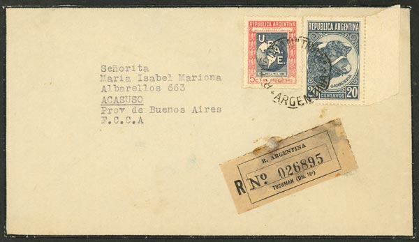 Lot 1035 - Argentina postal history - Guillermo Jalil - Philatino Auction # 2635 ARGENTINA: Lot 1035 - Argentina postal history - Guillermo Jalil - Philatino Auction # 2635 ARGENTINA: