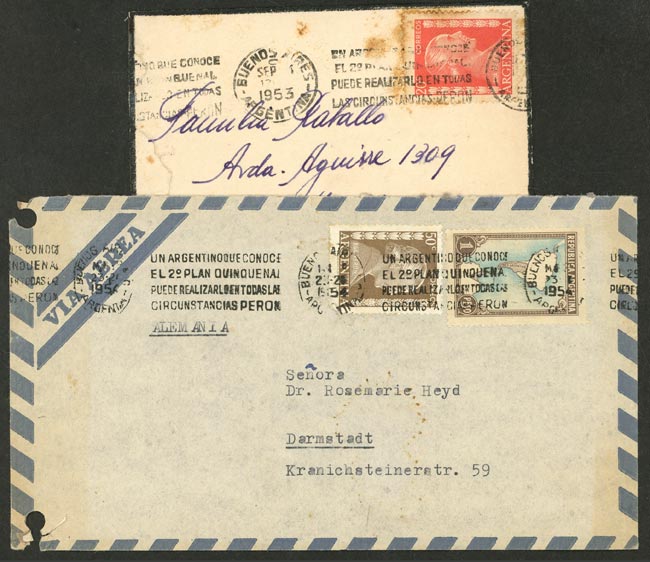 Lot 1059 - Argentina postal history -  Guillermo Jalil - Philatino Auction # 2635 ARGENTINA: 
