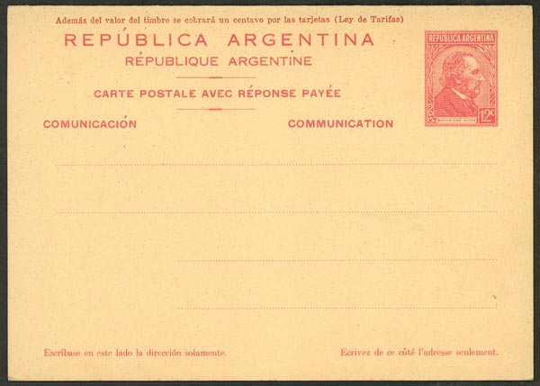 Lot 961 - Argentina Postal stationery - Guillermo Jalil - Philatino Auction # 2635 ARGENTINA: Lot 961 - Argentina Postal stationery - Guillermo Jalil - Philatino Auction # 2635 ARGENTINA:
