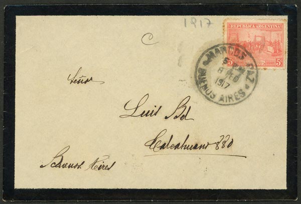 Lot 1004 - Argentina postal history - Guillermo Jalil - Philatino Auction # 2635 ARGENTINA: Lot 1004 - Argentina postal history - Guillermo Jalil - Philatino Auction # 2635 ARGENTINA: