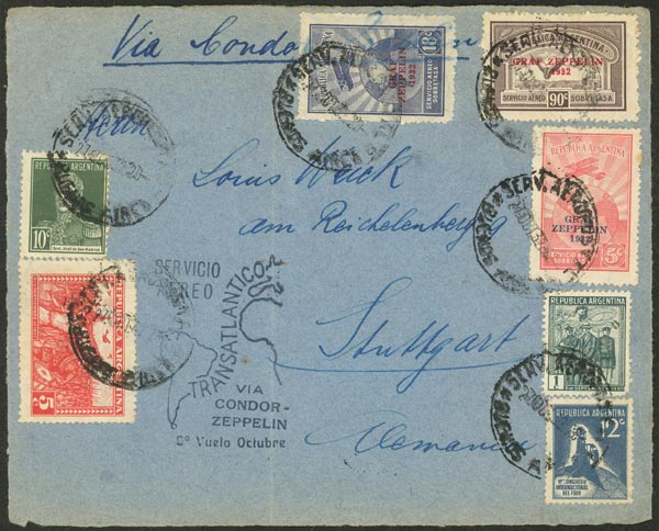 Lot 1025 - Argentina postal history - Guillermo Jalil - Philatino Auction # 2635 ARGENTINA: Lot 1025 - Argentina postal history - Guillermo Jalil - Philatino Auction # 2635 ARGENTINA: