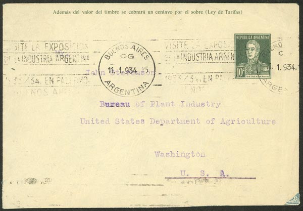 Lot 1026 - Argentina postal history - Guillermo Jalil - Philatino Auction # 2635 ARGENTINA: Lot 1026 - Argentina postal history - Guillermo Jalil - Philatino Auction # 2635 ARGENTINA: