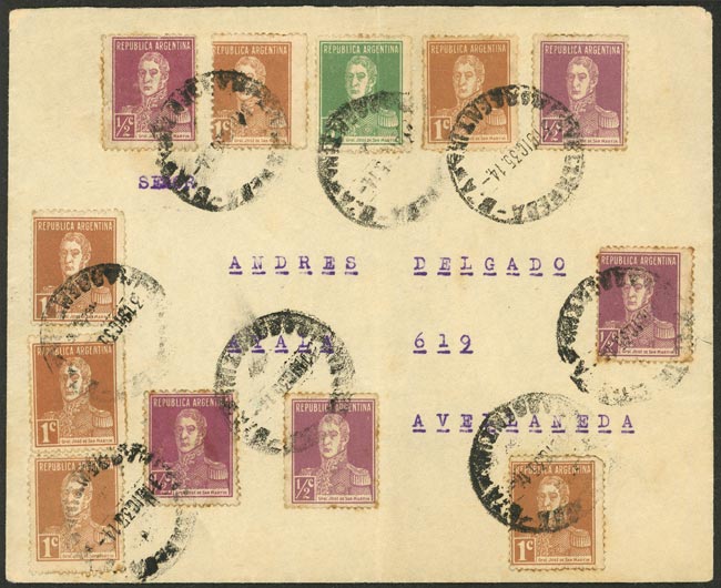 Lot 1029 - Argentina postal history - Guillermo Jalil - Philatino Auction # 2635 ARGENTINA: Lot 1029 - Argentina postal history - Guillermo Jalil - Philatino Auction # 2635 ARGENTINA: