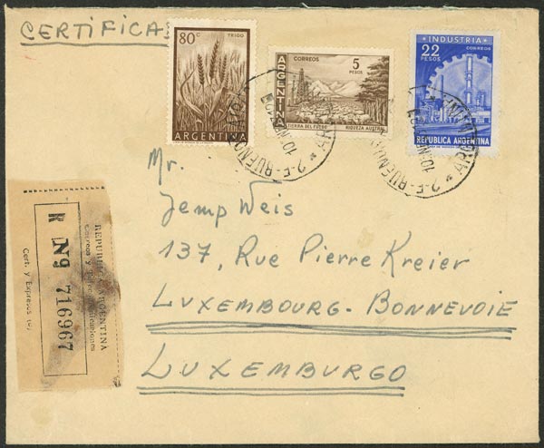 Lot 1078 - Argentina postal history - Guillermo Jalil - Philatino Auction # 2635 ARGENTINA: Lot 1078 - Argentina postal history - Guillermo Jalil - Philatino Auction # 2635 ARGENTINA: